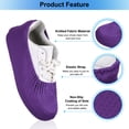 thumbnail image 4 of Unique Bargains Shoe Covers, 5 Pairs Reusable Non Slip Shoe Protector Covers for Indoors, Purple, 4 of 6