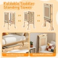 thumbnail image 3 of Keaibuding Foldable 4-in-1 Montessori Toddler Tower with Safety Net, Wooden Learning Tower & 2-Step Kitchen Step Stool Helper for Kids, Adjustable Toddler Stand with Dual-Sided Chalk-Whiteboard, 3 of 9