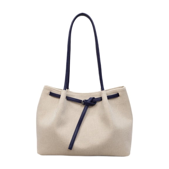 Dickly Large Capacity Tote Bag Comfortable Fashion Handbag for Business Street Shopping Blue Handle
