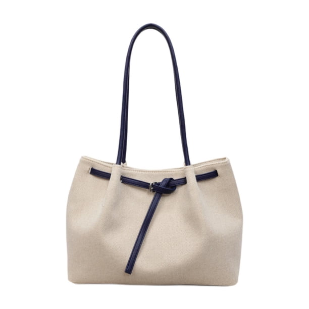 Bolso tote de gran capacidad, regalo de moda, bolso elegante para la calle y fiestas al aire libre. Mango azul