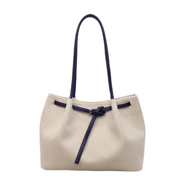 AWHAO Sac Fourre-Tout Grande Capacité Sac à Main Confortable et Tendance pour Affaires Magasinage de Rue Poignée Bleue