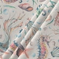thumbnail image 5 of Coastal Nautical Round Tablecloth 60 Inch - Waterproof Fabric Table Cloth Protector, Summer Beach Starfish Coral Ocean Tablecloths Washable Table Cover for Kitchen Banquet Party, 5 of 6