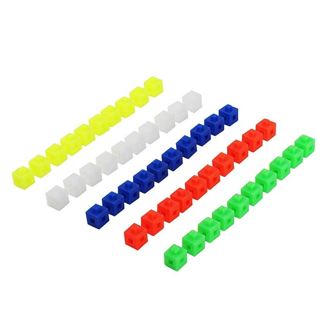 de ilimitada, 50 piezas Mathlinks Cubes Unit Cubes Centímetro de construcción de matemáticas y entrelazado, material seguro Yotijar vincular cubos de conteo