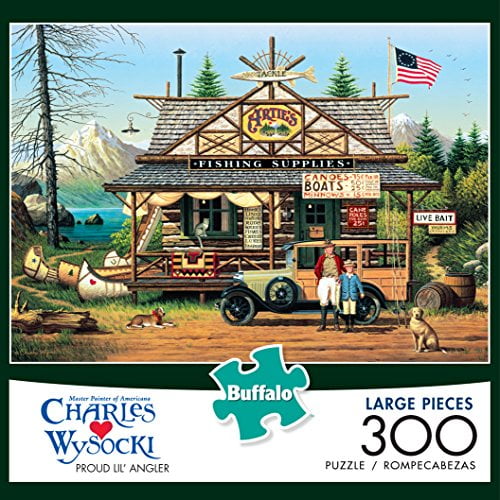 Jeux de Buffalo - Charles Wysocki - Fier Pêcheur Lil - 300 Grande Pièce Puzzle