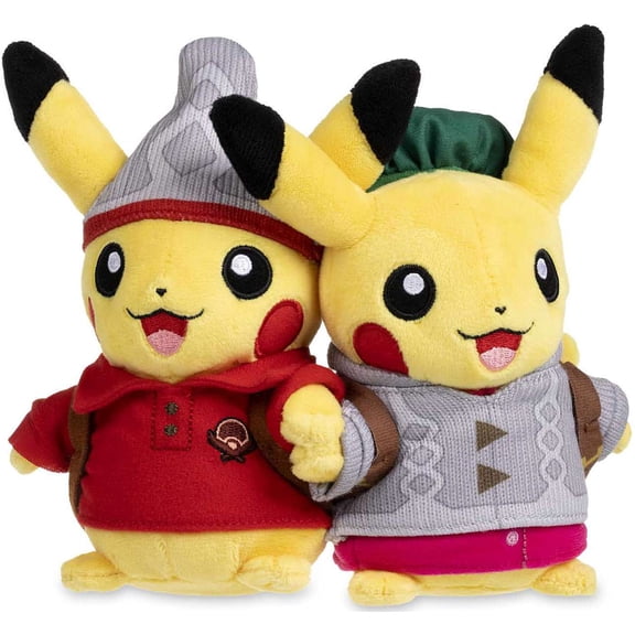 Pokemon Paired Pikachu Celebrations Galar Region Plush Set