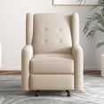 thumbnail image 7 of MUZZ Swivel Glider Push Back Recliner,Single Adjustable Reclining Chair with Breathable Durable Fabric for Living Room, Guest Room,Home Theater,Den,Office and Bedroom, Beige, 7 of 7