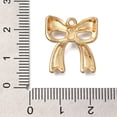 thumbnail image 3 of Rack Plating Alloy Enamel Pendants Bowknot Charm Golden Misty Rose 19.5x17.5x3mm Hole: 1.5mm Alloy+Enamel, 3 of 3