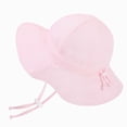 thumbnail image 4 of CAUYDY 6-12 Months Baby Girl Sun Hat Summer Beach Hats Sun Wide Brim 1-5T Toddler Bucket Hat Cap Kids Bucket Hat Sun Beach Cap for Boys Girls (Sizes 0-6 Months,Light Pink), 4 of 4