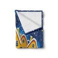 thumbnail image 2 of Winter Soft Flannel Fleece Throw Blanket, Cartoon Illustration of a Snowy Nighttime Scene, Cozy Plush for Indoor and Outdoor Use, 60" x 80", Multicolor, by Ambesonne, 2 of 6