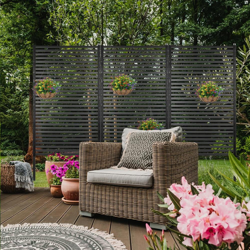 Privacy Fence Screen for Outside 35" x 47", Decorative Privacy Panels, Modern Patio Metal Privacy Screen Fence Panels, Privacy Panel Blockage for Patio, Lawn, Garden, Backyard