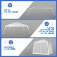 thumbnail image 7 of 8X8FT Party Tent with Mesh Sidewalls, Outdoor Canopy Tent, Heavy Duty Party Tent, Wedding Canopy Patio, Sun Shade Shelter Canopy for Parties, White, 7 of 7