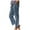 Blue, variant on Women's Pants Ladies Striped Pocketed Straight Tube Loose Stretch Yoga Color Contrast Long Pant Slacks for Women AG L