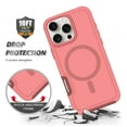 thumbnail image 2 of Strong Magnetic Case for iPhone 16 Pro Max [Compatibilty with MagSafe] Protective Shockproof Heavy Duty Anti-Fall Dropproof Protective Durable Cover Phone Case for iPhone 16 Pro Max,Darkpink, 2 of 6