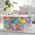 thumbnail image 6 of Yuright 6 Pack 35 Quart Latching Storage Bin, Plastic Storage Box with Lid, Clear, 6 of 14