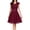 Wine, variant on Womens Plus Size Lace Flowy Cocktail Wedding Guest Midi Dress Summer Cocktail Dress,V Neck, formal Flowy Chffion Dress, A-line Navy XL(XL)