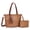 Camel, variant on Women’s 2-in-1 PU Leather Tote Bag with Tassel and Pouch, Vintage Shoulder Handbag, Large Capacity Camel