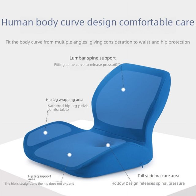 Almohada de espuma viscoelástica para las cuatro estaciones para la oficina, para mujeres embarazadas, para la cintura, cojín para asiento unido, cojín para asiento ventilado para automóvil, cojín