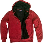 Visitor Men's Heavyweight Sherpa Lined Thermal Hoodie Jacket