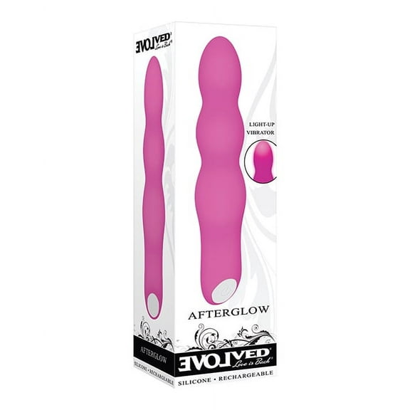 Evolved Afterglow Light-Up Rechargeable Silicone Vibrator Pink