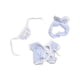 thumbnail image 4 of Conjunto de pijamas de 3 piezas, ropa para muñecas, regalo para niñas pequeñas, disfraces, DIY para muñecas con estilo, accesorios de ropa para muñeca azul, 4 of 8