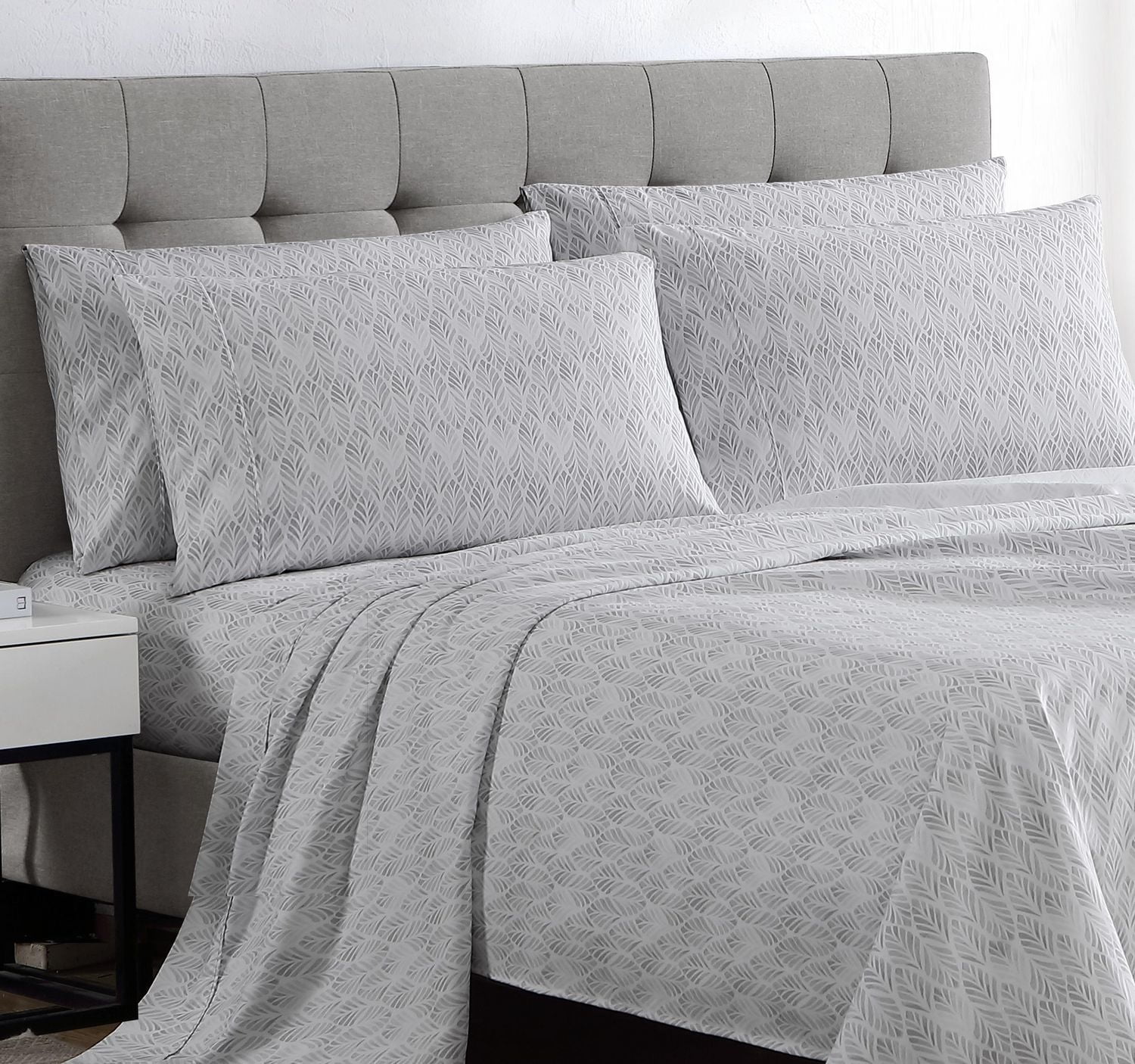 SOCIAL STANDARD by sanctuary 6 Piece Sheet Set, Recycled Microfiber, Wrinkle Resistant, Eco Friendly and Easy Care, Available Sizes: D,Q and K