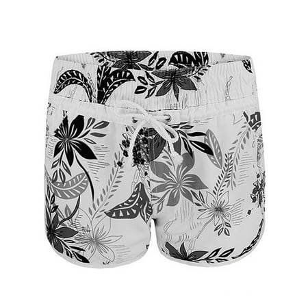 Women Beach Short Bottom Ladies Beach Shorts Casual Leaf Print Shorts ...