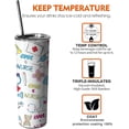 thumbnail image 2 of Nurse Tumbler Stainless Steel Skinny with Straw and Lid-Double Wall Vacuum Sporty Thermos Insulated Travel Coffee Mug - Birthday, Graduation, thank-you Gifts for Nurses, Nursing Student Nurse Cup, 2 of 6