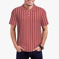 thumbnail image 1 of Kdxio Polo à Manches Courtes pour Homme à Rayures Rouge et Blanc Imprimé, Chemises de Golf pour Hommes, Polos Habillés Décontractés - Grand, 1 of 6