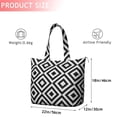 thumbnail image 4 of Black White Checkerboard Checkered Pattern Travel Tote Bags for Women Carry On,Large Weekender Bags for Women Travel,Multi Functional Duffle Bag for Work,Shopping,Sports, 4 of 5