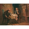 thumbnail image 2 of Alexander Rosell 18x15 Black Ornate Wood Framed Double Matted Museum Art Print Titled - The Discussion (1900), 2 of 5