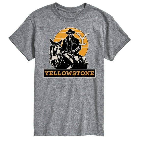 Yellowstone - Rip Rideing Horseback - Men's Short Sleeve Graphic T-Shirt