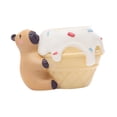 thumbnail image 3 of bedienty Small Capybara Flower Pot Cute Resin Planter Pot for Windowsill Home Kitchen Side Lying Eat Ice Cream, 3 of 6
