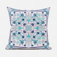 thumbnail image 3 of Paisley Leaf Geo Duo Indoor/Outdoor Pillow with Removable Cover in Light Pink Light Blue Navy Blue20x20, 3 of 6