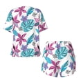 thumbnail image 5 of Naloa Hawaiian Style Women's Short-Sleeved Pajama Set, Loungewear, Summer pajamas, Breathable Cozy - X-Large, 5 of 9