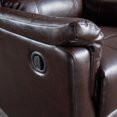thumbnail image 2 of GDF Studio Pismo Contemporary Upholstered Swivel Gliding Recliner, Brown Faux Leather, 2 of 9