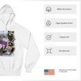 thumbnail image 6 of Racoons Howling at the Moon Sweatshirt Funny Galaxy Wildlife Universe Humor Weird Animal in Space Hoodie, 6 of 7