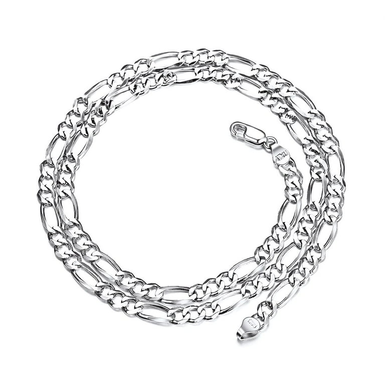 NK Silver Chain Korean Design Stainless Steel Chain Figaro Chains 6mm –  Metal Field Shop