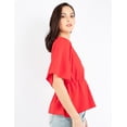 thumbnail image 4 of Blusa manga amplia con elástico en la cintura, 4 of 5