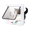 thumbnail image 2 of Puerta de Gato Exterior de 4 Puerta de Gato para puertas interiores y exteriores colgajo de gato interior para mascotas puertas para gato fácil instaláciano, 2 of 7