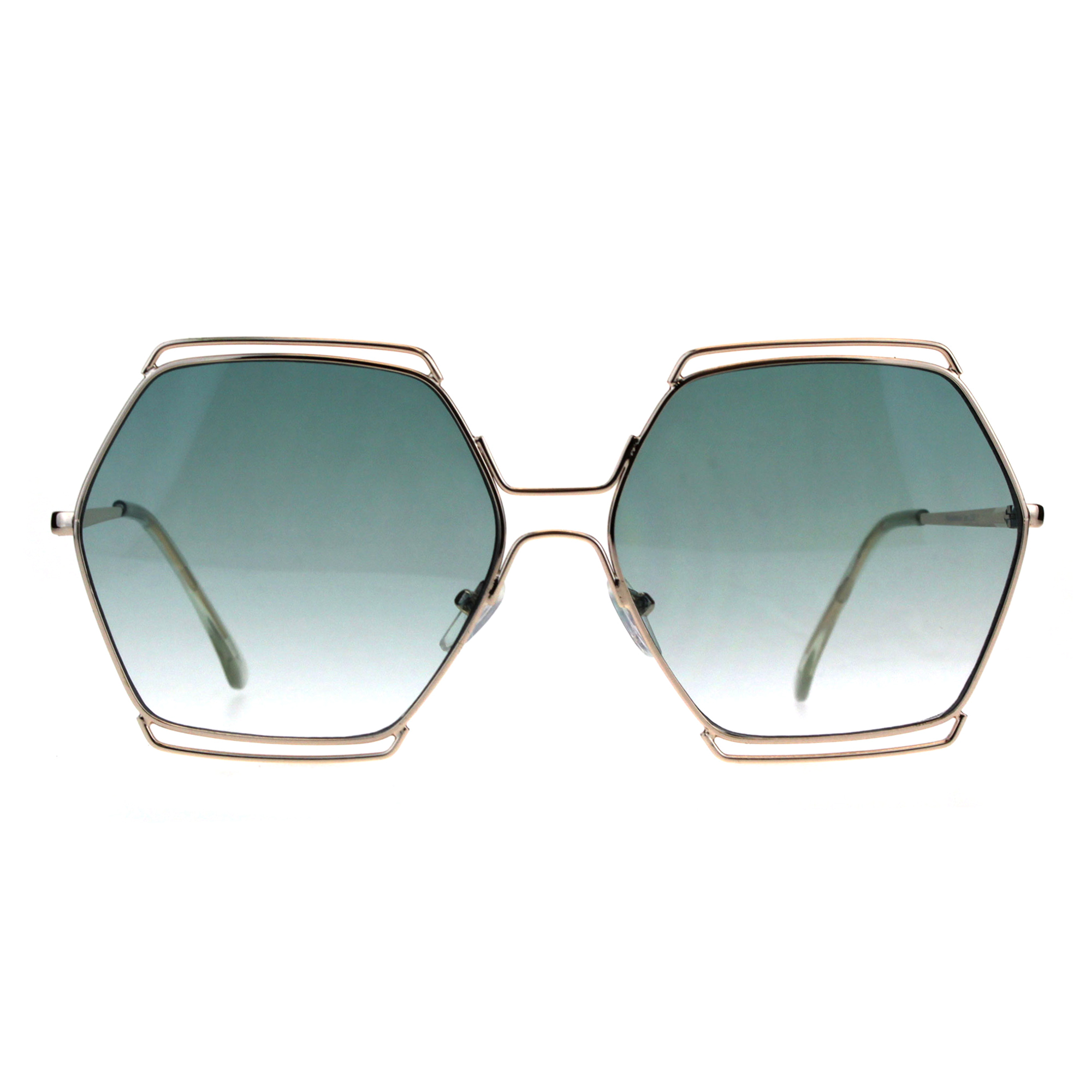 Hexagon Shape Sunglasses Womens Oversized Fashion Shades UV  display picture 1