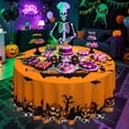 thumbnail image 4 of Round Tablecloth, 70In Round Table Cover, Halloween Terrifying Bat Table Cloth, 4 of 7