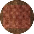 thumbnail image 1 of Ahgly Company Indoor Round Abstract Brown Contemporary Area Rugs, 7' Round, 1 of 4