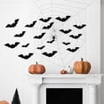 thumbnail image 4 of 16 piezas de calcomanías de pared de murciélagos para decoración de Halloween, pegatinas de pared de murciélagos aterradores 3D para dormitorio, sala, 4 of 8
