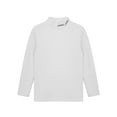 thumbnail image 3 of YIZYIF Kids Girls Long Sleeve Thermal Tops Mock Neck Pullover Base Layer Warm Undershirt White 5-6, 3 of 6