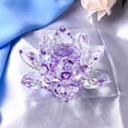 thumbnail image 3 of 2 Pedazos Elegante Artesanía de Pisapapeles para Bodas Negocios Mudanzas Tiendas 005 Rosa + púrpura Baoblaze Ornamento de la flor de loto de cristal, 3 of 3