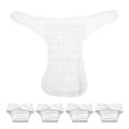 thumbnail image 1 of 5 protectores de pañal reutilizables para adultos, lavables, suaves, para incontinencia, de fibra de algodón, color blanco, talla L, 1 of 6