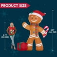 thumbnail image 3 of Joyfy 8 FT Christmas Inflatables Gingerbread Man Outdoor Decorations,Gingerbread Man with Candy Cane Blow Ups Yard with Built-in LEDs for Holiday Party Garden Lawn Decor, 3 of 8
