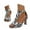 Light Gray, variant on Oyedens Women's Dress High Heels Sandals Fashion Leopard Peep Toe Kitten Heels Shoes Dressy Pump