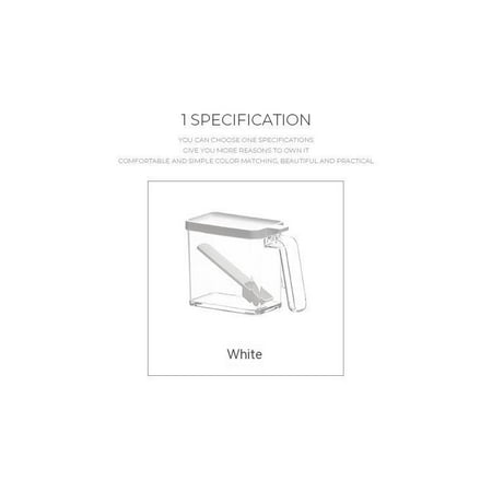 

Yidarton Simple Kitchen Salt Monosodium Glutamate Chicken Essence Seasoning Box Press Open Lid With Spoon Transparent Thickened Seasoning Box New white