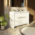 thumbnail image 2 of Lafarre 48 in W x 20 in D White Double Bath Vanity and Cultured Marble Top, 2 of 9